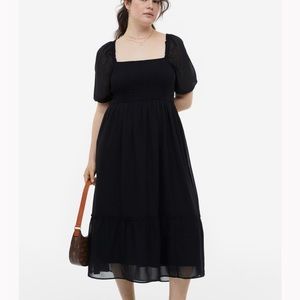 Black milkmaid dress